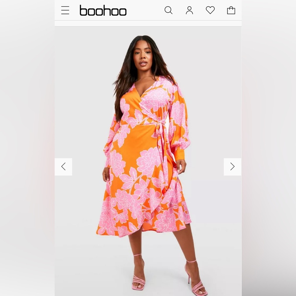 Boohoo wrap dress